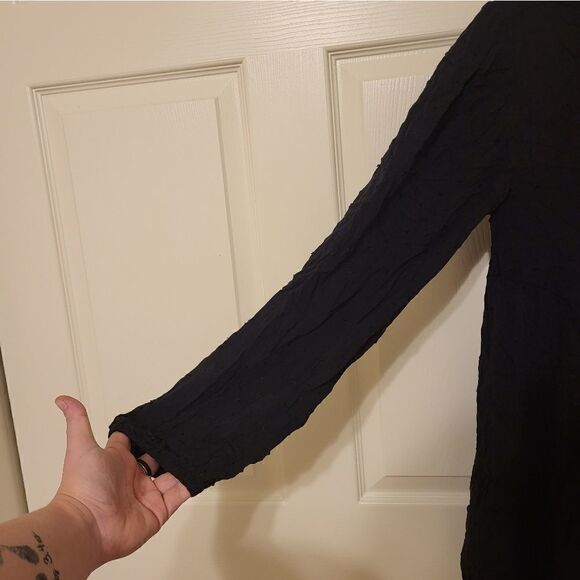 Blue Rain long-sleeved black mini dress - Picture 2 of 8